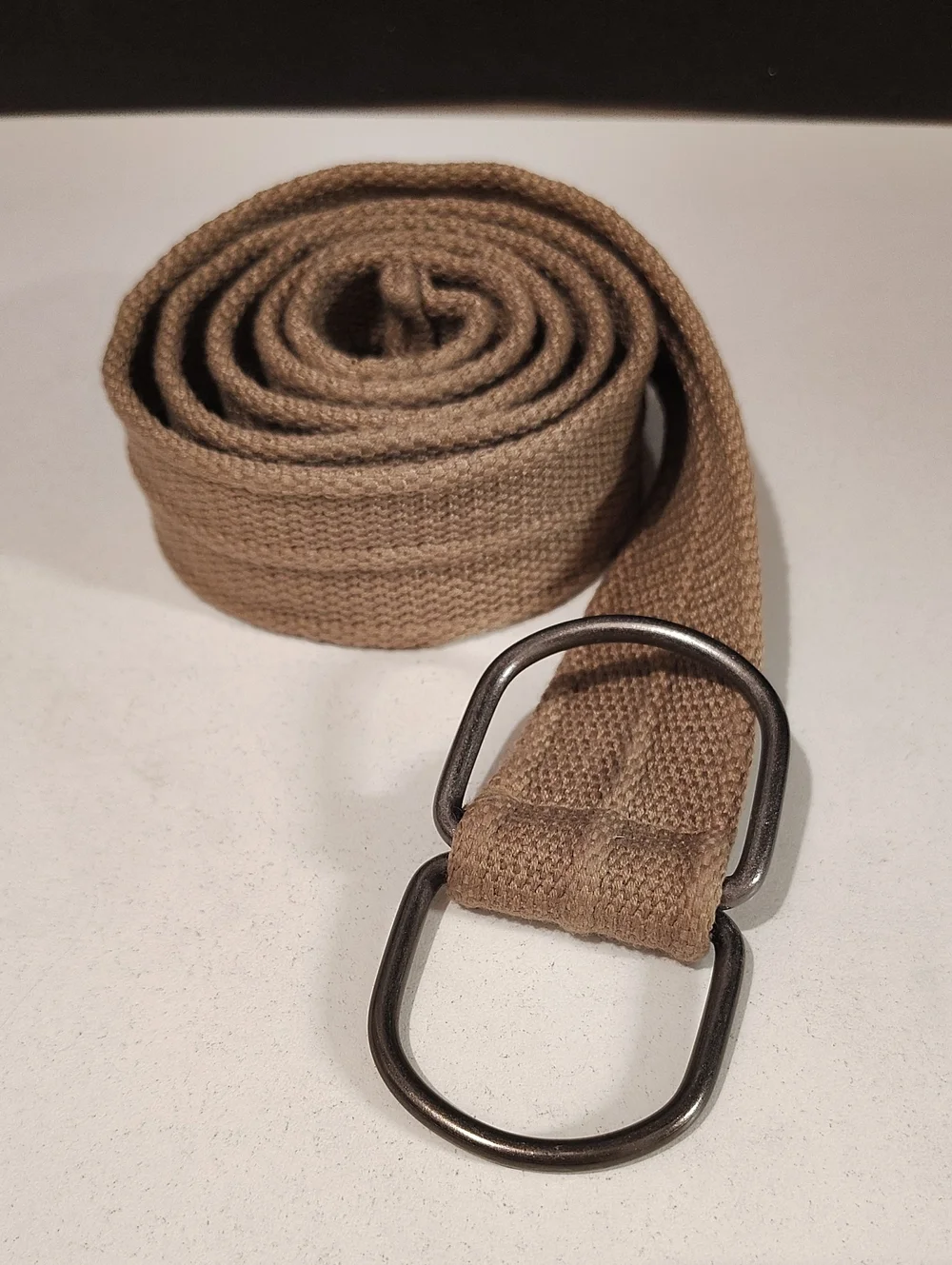 2 For $10 Canvas Men's D-ring Belt Set - Black & Tan 46